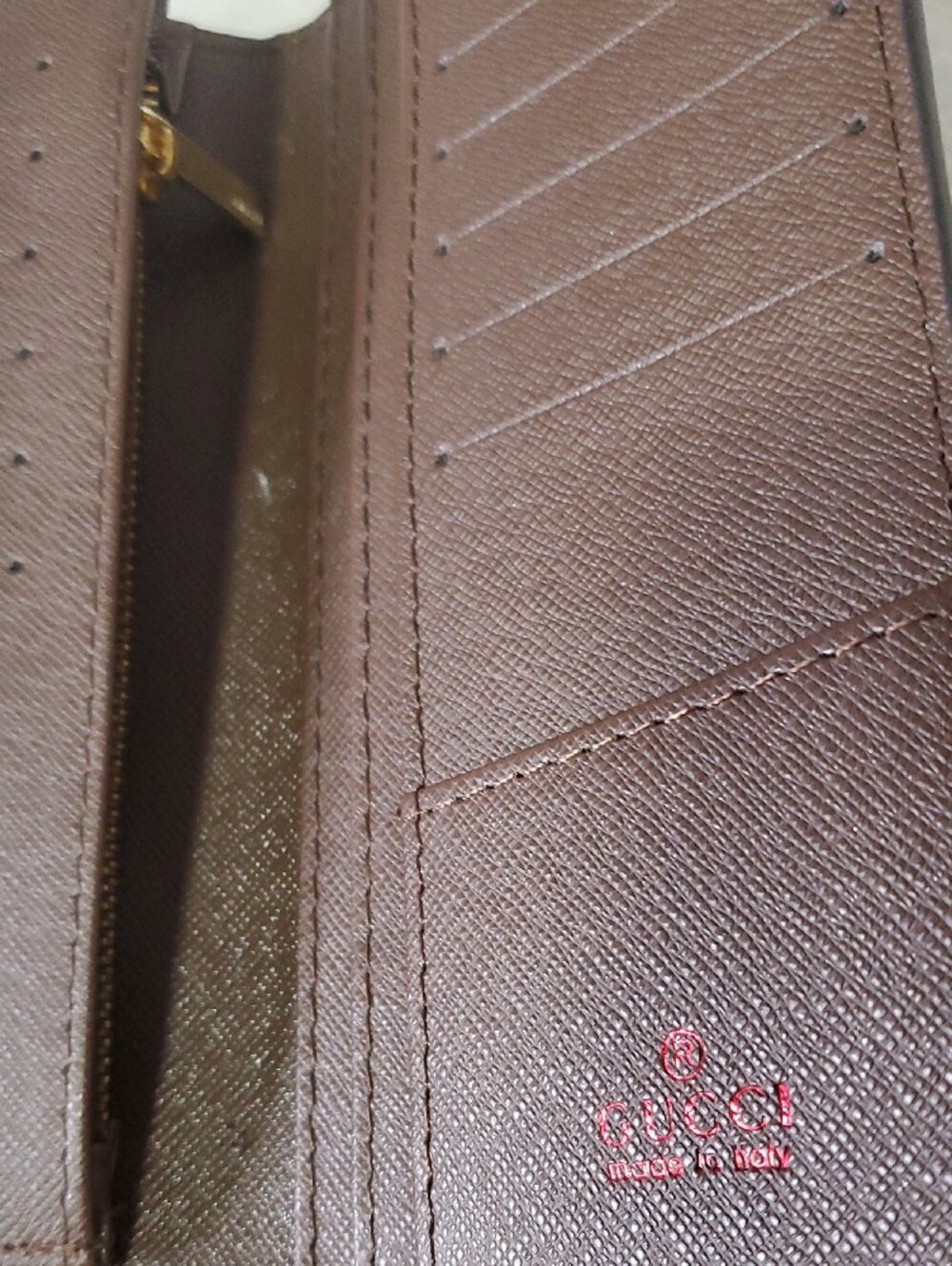 Beige GG Canvas Long Wallet with Red and Green Web Stripe - Picture 4 of 7